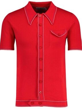 Madcap England Men's Mod Neo-Retro ShortSleeve Knit Shirt Size L NWT